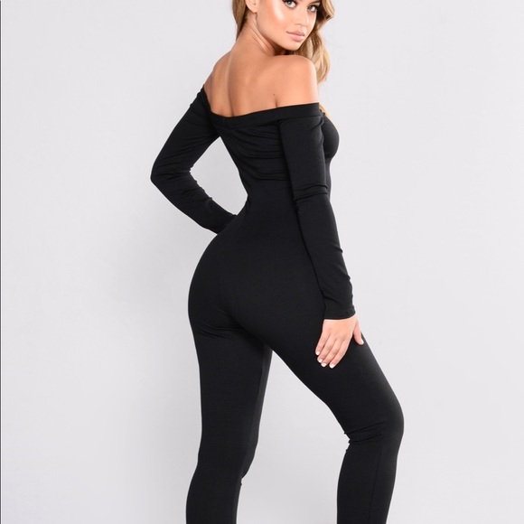 Fashion nova off shoulder jumpsuit Clearance